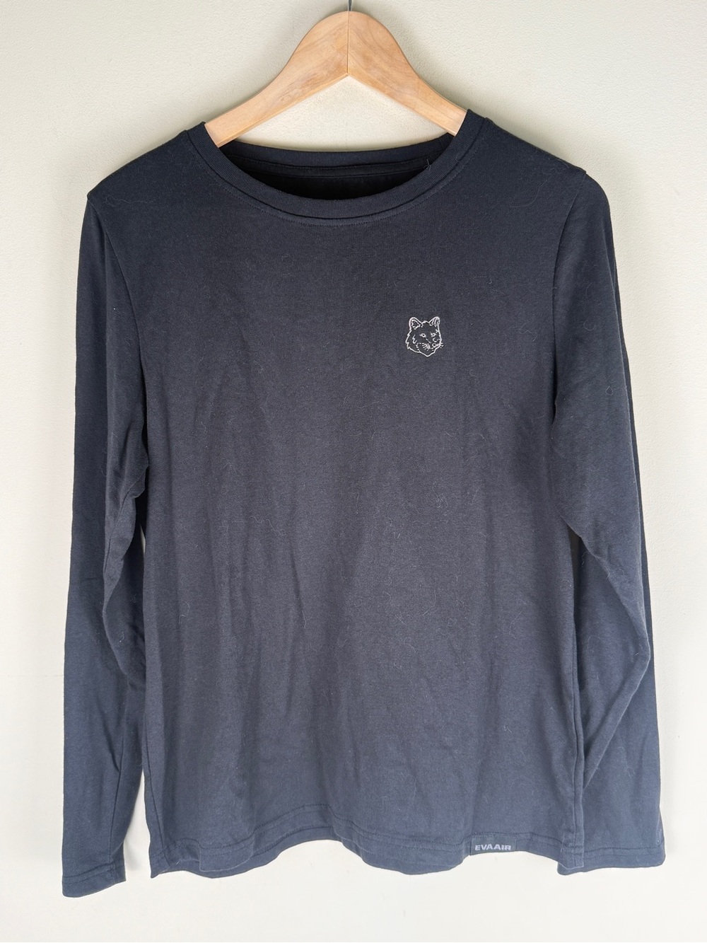 Maison Kitsune EVA Air Shirt Men's Medium Black Long Sleeve Bold Fox Head